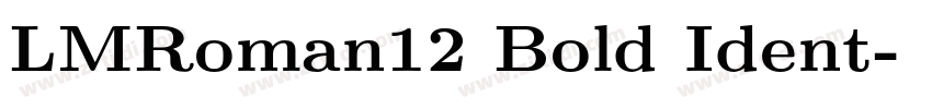 LMRoman12 Bold Ident字体转换